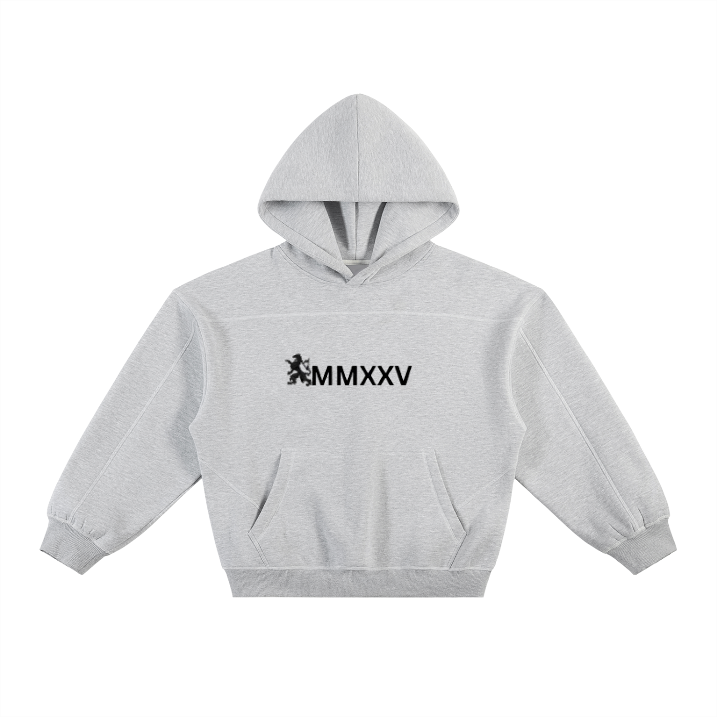 Stitched Boxy Fleece Hoodie