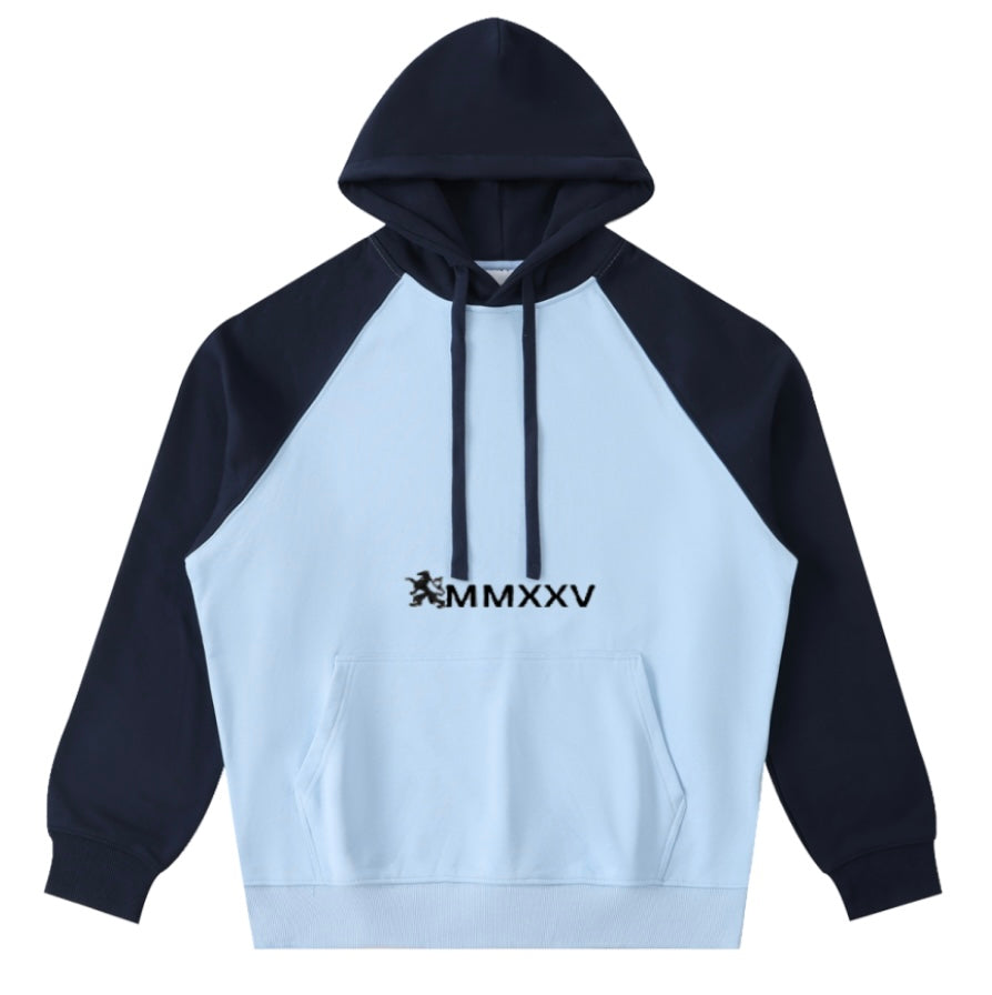Color-Block Raglan Sleeve Hoodie