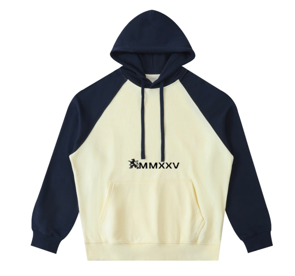 Color-Block Raglan Sleeve Hoodie