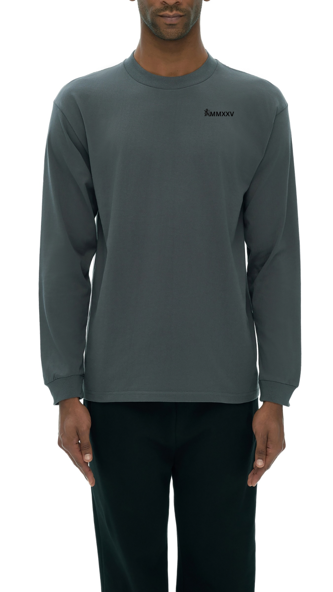 Crew Neck Drop Shoulder Long Sleeve Shirt